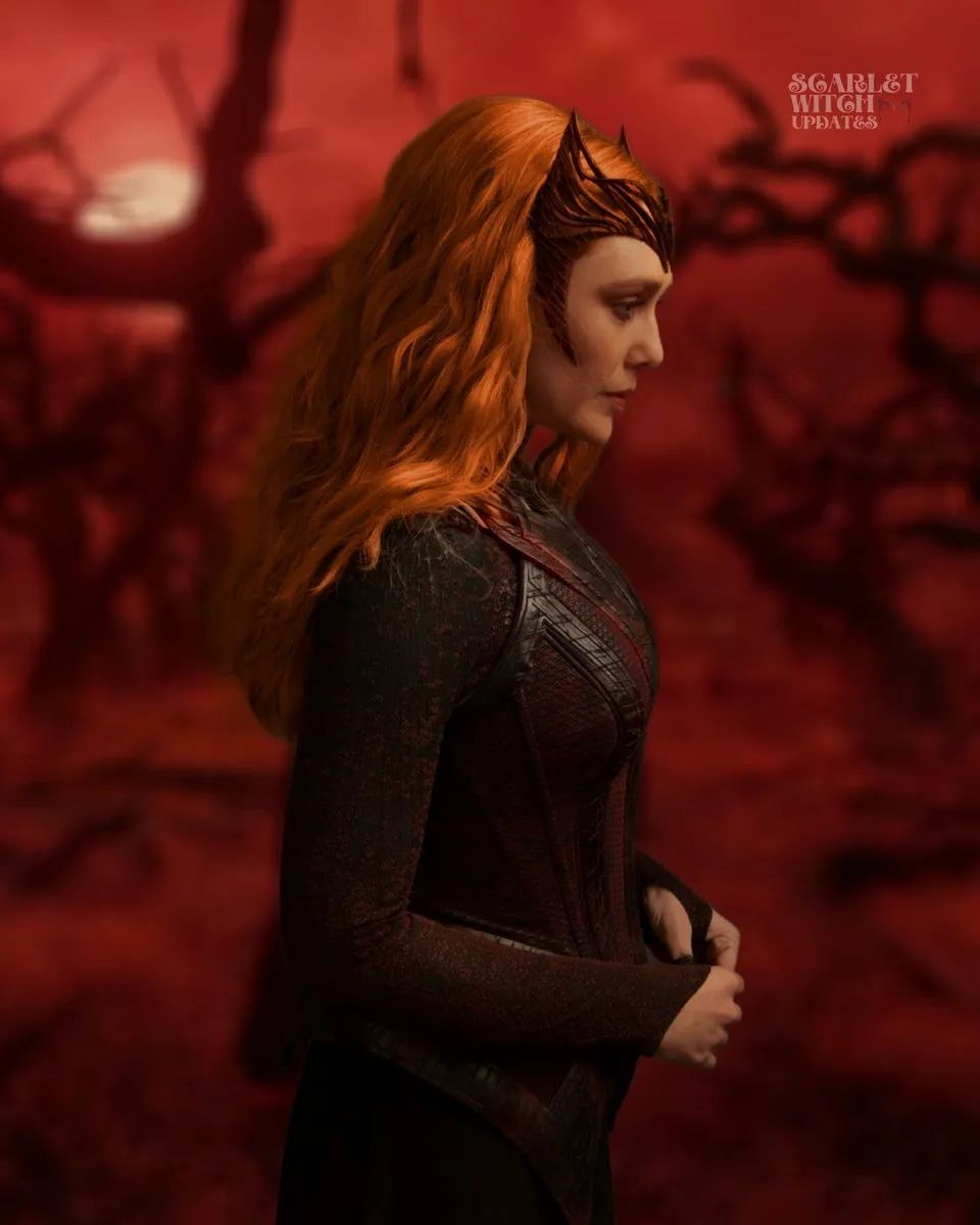 两张绯红女巫在《奇异2》的新剧照，超美！配图1-漫威电影